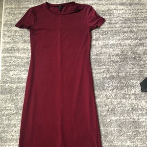 Burgundy bodycon dress